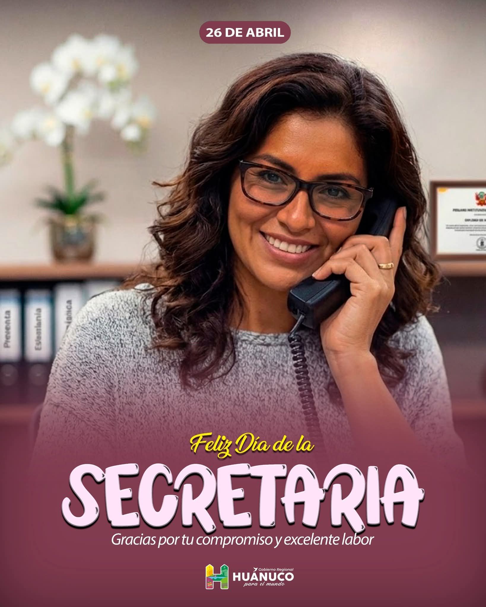 Portada Feliz día de la secretaria - 26 de abril